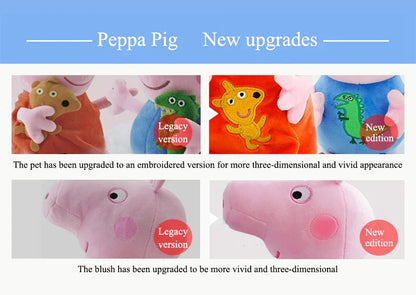 19CM Peppa Pig George Papa Maman Qualité Meilleure Vente Dessin Animé Enfant Peluche Poupée Cadeau Jouet Cochons Maison Décoration Chambre Enfant