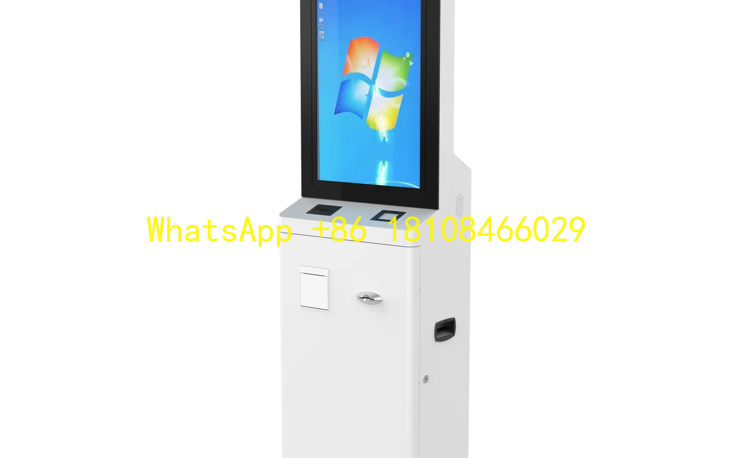 Self-service terminal payment kiosk Personalized check-in in interactive kiosk touch visitor management self-service
