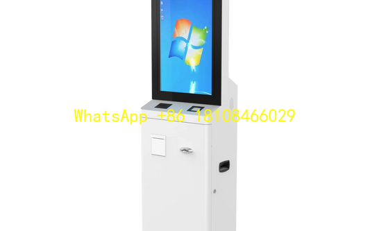 Self-service terminal payment kiosk Personalized check-in in interactive kiosk touch visitor management self-service