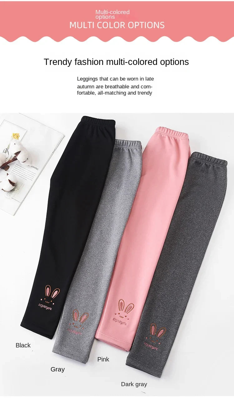 Automne hiver enfants fille Legging épaissir chaud enfants fille chaud en peluche Legging pantalon taille élastique Leggings enfants pantalons