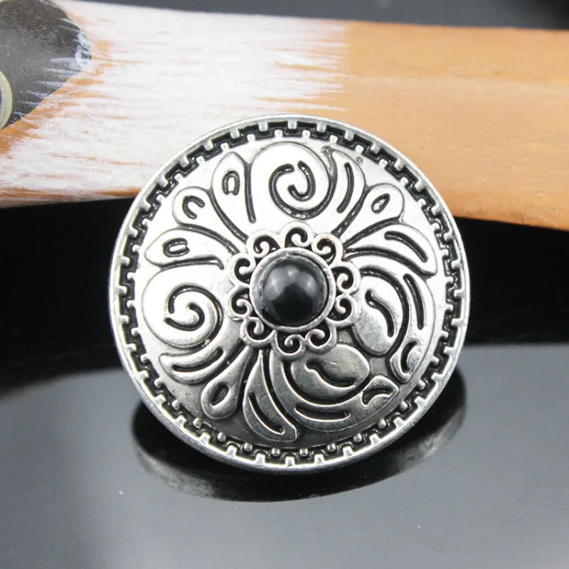 5pcs Cowboy Western Texas Conchos Leather Wallet Turquoise Flower Metal Decorative Button Screw Back for Leathercraft