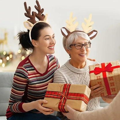 Bandeau en bois de cerf pour femmes adultes, oreilles mignonnes en cornes de renne pour costumes de noël, fournitures de Cosplay
