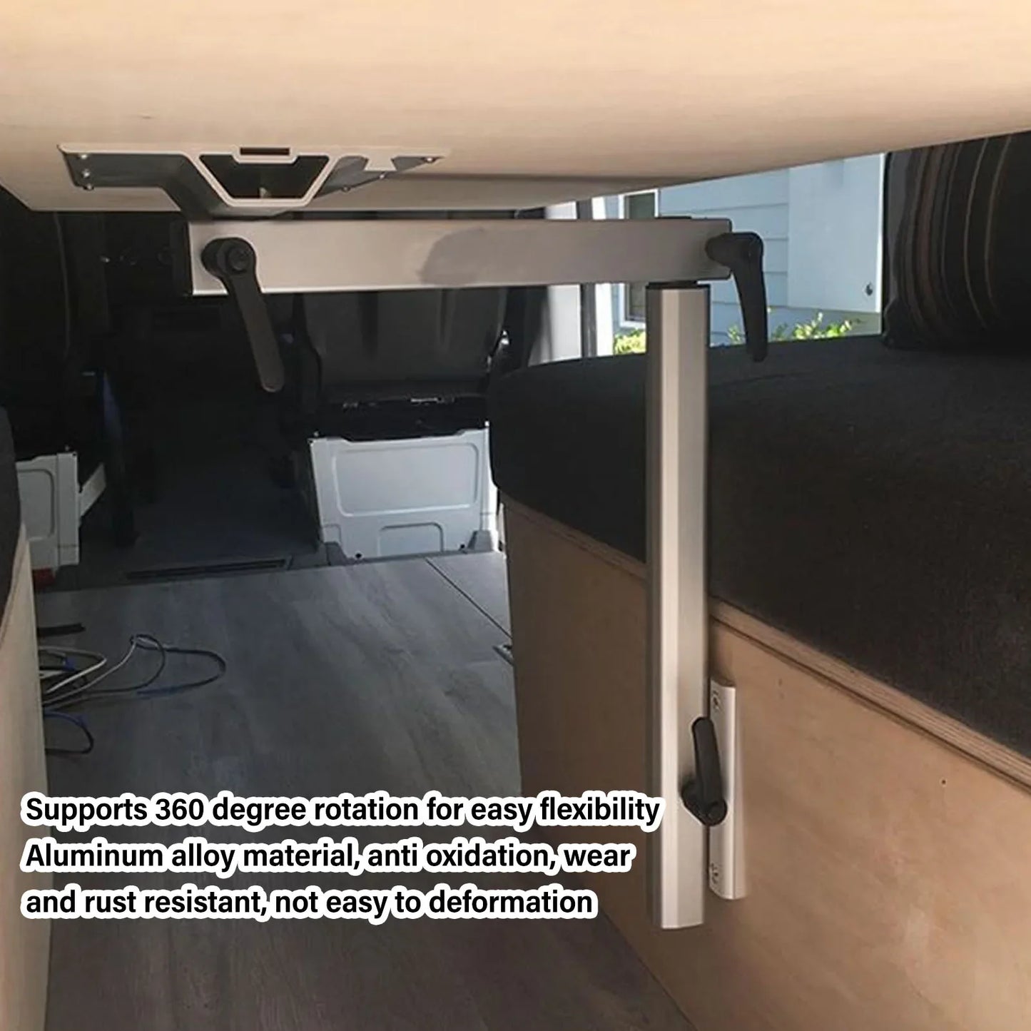 Patte de Table Télescopique en Alliage d'Aluminium Blanc, Poignées Rotatives Résistantes à 360 °, pour Yachts, Watsions-Hurhome