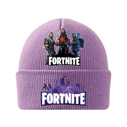 Bonnet tricoté Fortnites Chapeau de dessin animé Jeu Forteresse Nuit Casque Enfant Automne Hiver Bonnets en Laine Chapeau Anime Cadeau Anniversaire Enfant Nouveau