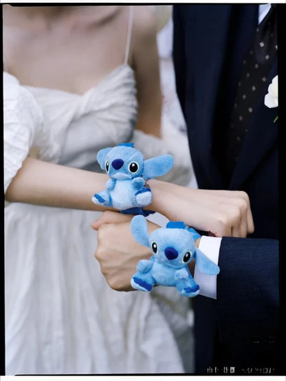 Kawaii Lilo & Stitch Wristband Cute Cartoon Stitch Kids Snap Circle Plush Wristband Doll Accessory Wedding Party Holiday Gift
