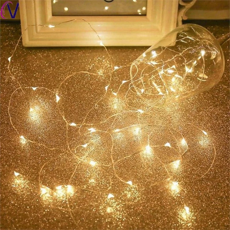 1m/2m/3m/5m/10m USB LED String Lights Garland Lamp DIY Party Wedding Christmas Tree Flasher Fairy LED Lights Home Decoration
