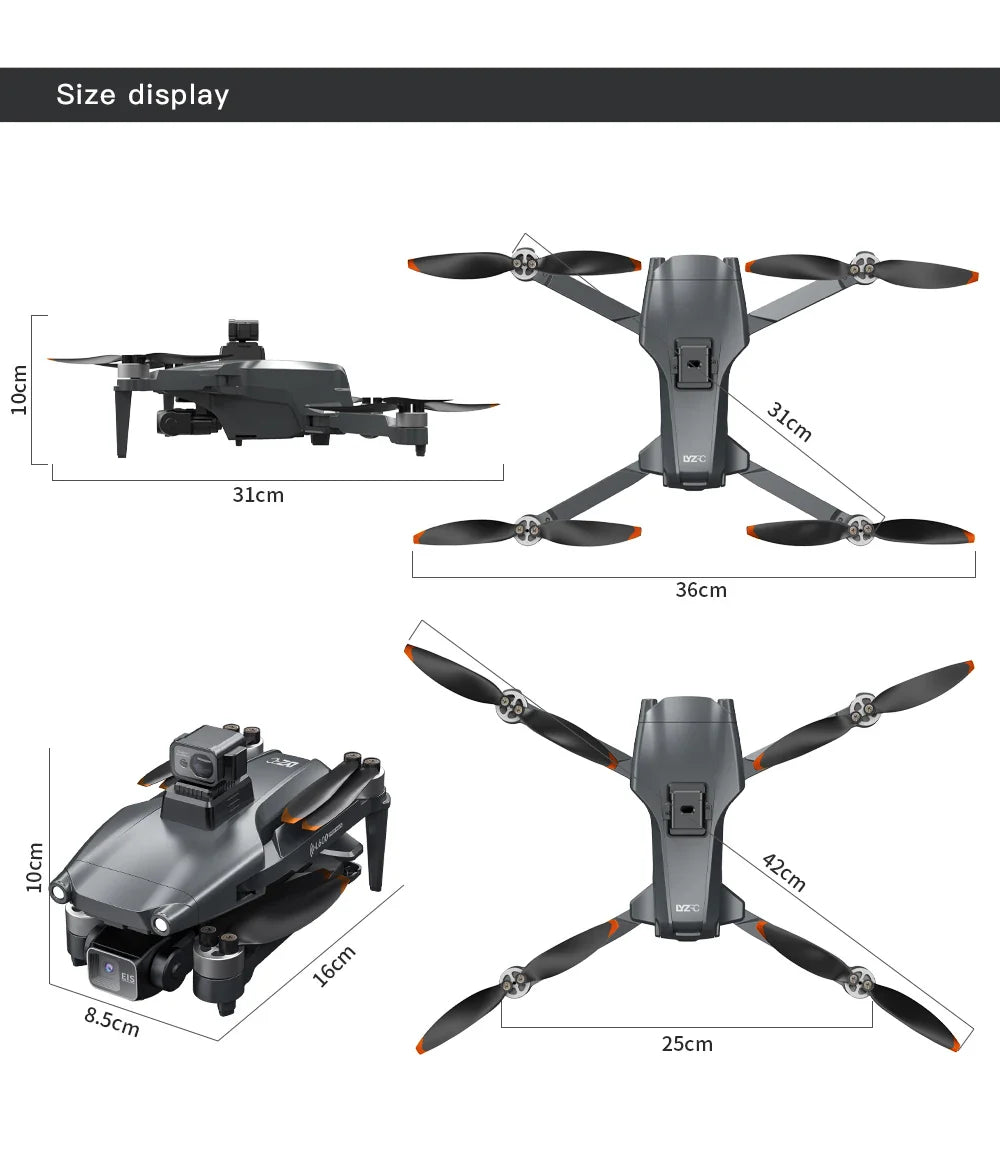 Drone GPS L600 PRO MAX/PRO, caméra HD professionnelle 4K, cardan 3 axes 5G FPV, sans balais, en option, pour éviter les obstacles, quadrirotor