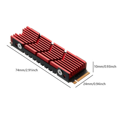 Dissipateur thermique pour SSD NVMe M.2, dissipateur thermique en aluminium pour disque dur M.2 2280 avec pad thermique en silicone pour PC / PS5 SSD PCIE 2280