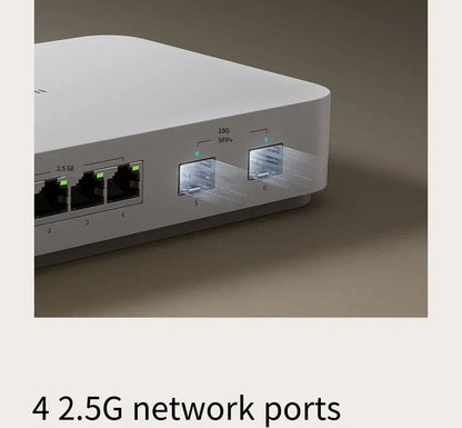 Xiaomi Mi 10 Gigabit Ethernet Switch 10000Mbps Network Switches VLAN Ethernet Splitter Lan Router 4 2.5G Ports RJ45 Hub Switch