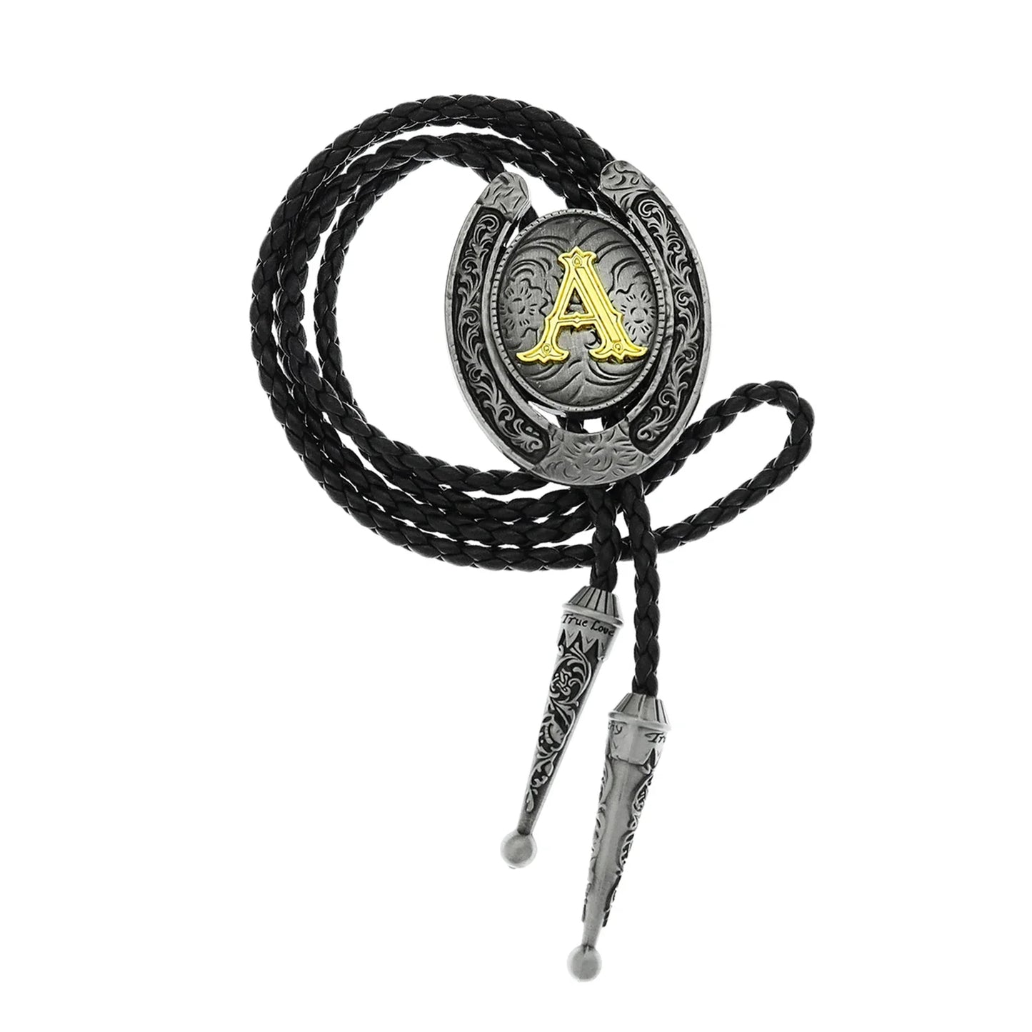 RechicGu-26 lettres Bolo pour homme, style western, cow-boy, cow-girl, cravate en cuir, collier rodéo, bijoux cadeaux, Dropshipping