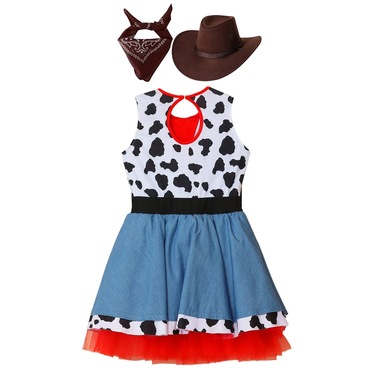 Wild West Cowgirl Cosplay Costume Set Cowboy Halloween Carnival Cosplay Dress Up Outfit Festival Dance Party Stage Performance