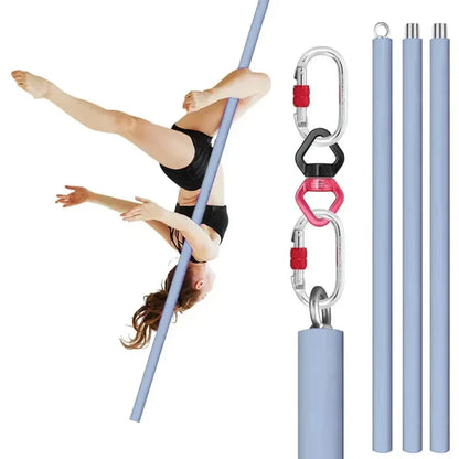 Poteau volant aérien de 3m, Suspension Portable, Tube de Fitness trapèze, poteau de danse rotatif en acier et Silicone, équipement de gymnastique pour la maison