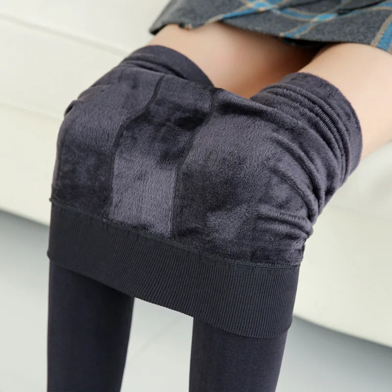Legging taille haute élastique en velours pour femme, collant chaud, épais, en molleton, décontracté, résistant, slim, Sexy