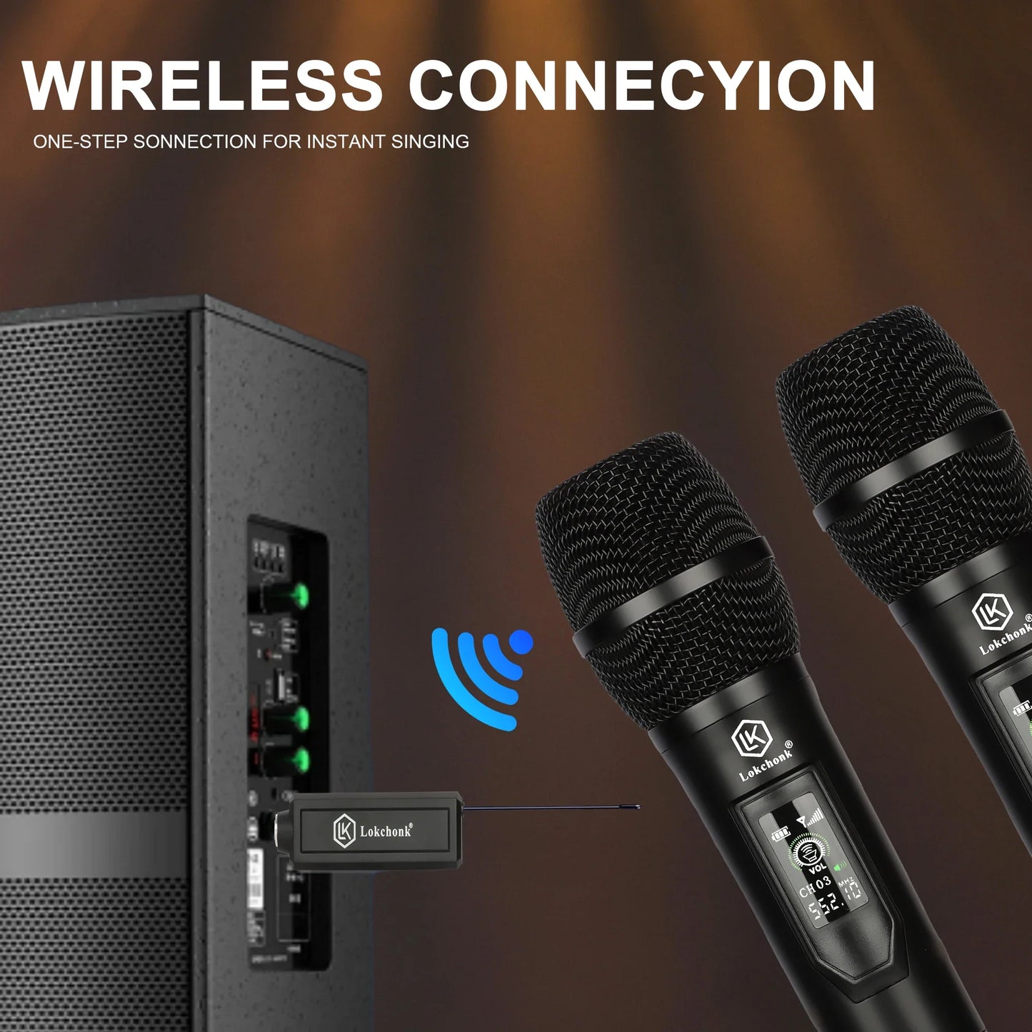 Fixed Frequency Wireless Microphone Handheld Mic for Karaoke Singing Stage Performance Home Use Stable Signal Professional Sound
