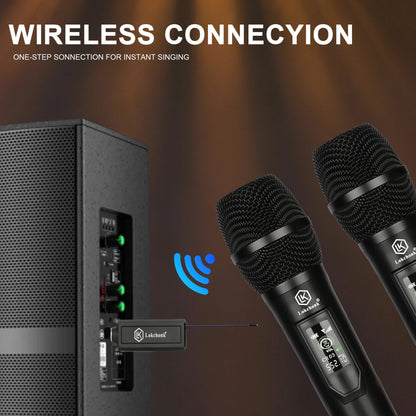 Fixed Frequency Wireless Microphone Handheld Mic for Karaoke Singing Stage Performance Home Use Stable Signal Professional Sound