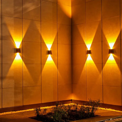 LED lumières solaires extérieur lampe murale à énergie solaire étanche décorations de jardin extérieur lumière du soleil pour rue balcon Villa lampe