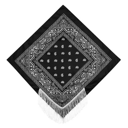 Fringed Cowgirl Costume Set for Bachelorettes Party Cowboy Hat Print Bandanas Women Bridal Shower Costumes NightClub Suit