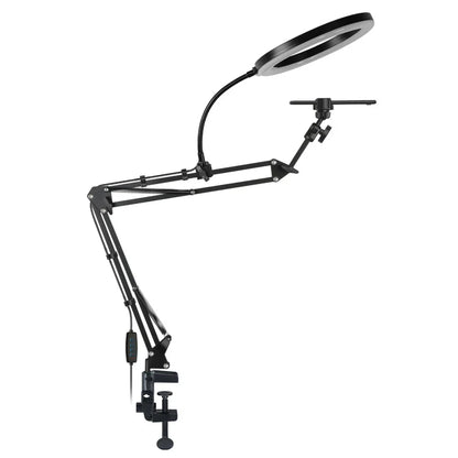 LED Phone live streaming Fill Light with Flexible Robotic Arm Phone Holder Fixed Shooting Recording Live Streaming Selfie Stick