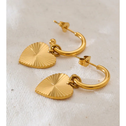 Yhpup – boucles d'oreilles pendantes en forme de cœur en acier inoxydable, pour toutes les Occasions, cadeau de saint-valentin, bijoux classiques antirouille