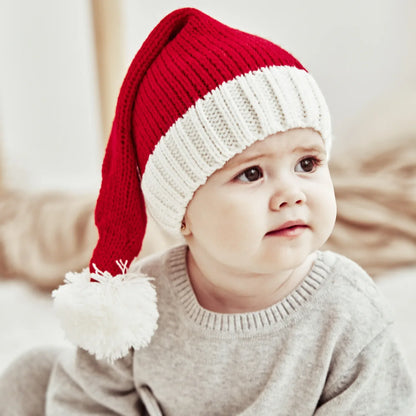 Bonnet de Père Noël à pompons pour enfants et adultes, mignon, doux, fête du Nouvel An, cadeau pour enfants, décoration de Noël, Noel, 2024
