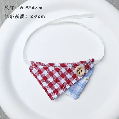 For 10 cm Labubu 4.0 Doll Clothes Cowboy Hat Scarf Cute Soft Doll Clothes Bow Scarf Decoration Christmas Gifts