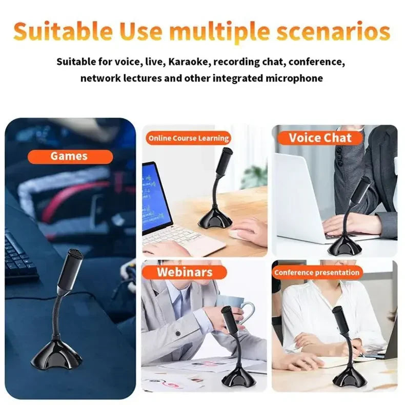 Microphone USB réglable professionnel de haute qualité pour ordinateur portable et ordinateur Studio chant jeu Streaming Mikrofon support micro