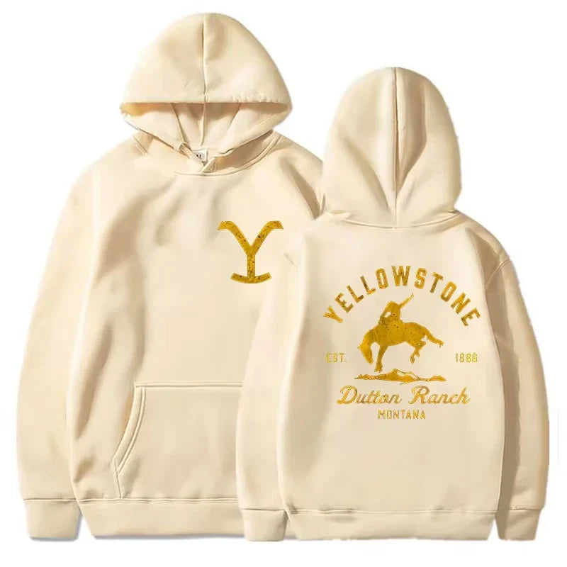 Classic Western Ranch Printed Hoodies for Men and Women - Casual Sports Outdoor Pullover Hoodie WY0171