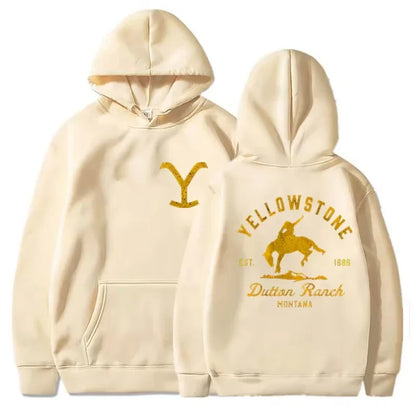 Classic Western Ranch Printed Hoodies for Men and Women - Casual Sports Outdoor Pullover Hoodie WY0171