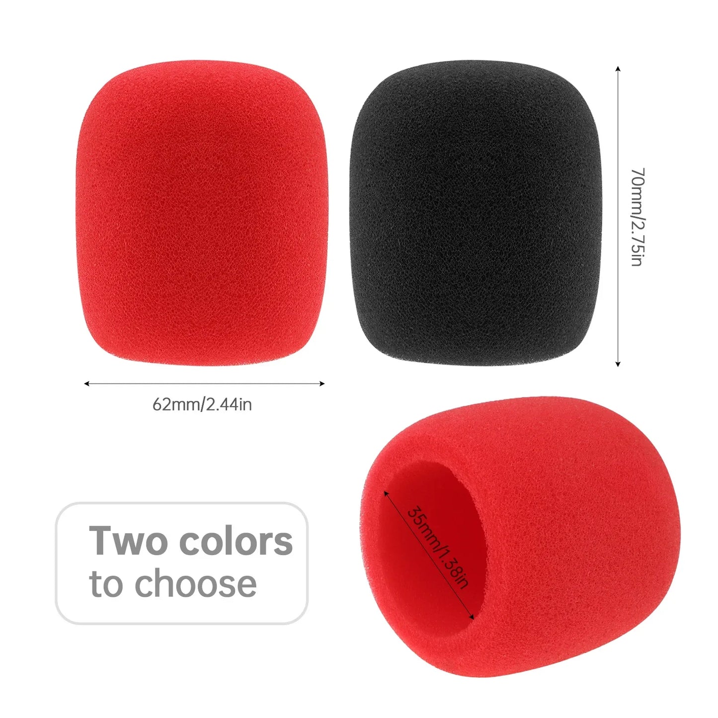 5pcs Mic Cover Microphone Windscreen for Most Handheld Microphone Windshield Thick Breathable Foam Mic Protector Wind Muff Cover