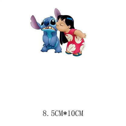 Cute Stitch MINISO Lilo & Stitch Heat Transfer Stickers Iron-on Transfers For Clothing Thermoadhesive Adhesive Patches Kawaii