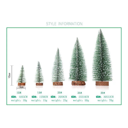 2Pcs Mini Artificial Christmas Tree Crafts Supplies Christmas Party Office Desktop Ornaments Christmas Tree Home Decorations