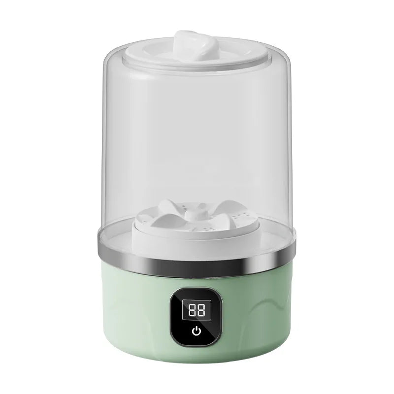 Wireless 1L Mini Washing Machine Portable Underwear Cleaner Socks Washing Machine Dehydratable Laundry Bucket