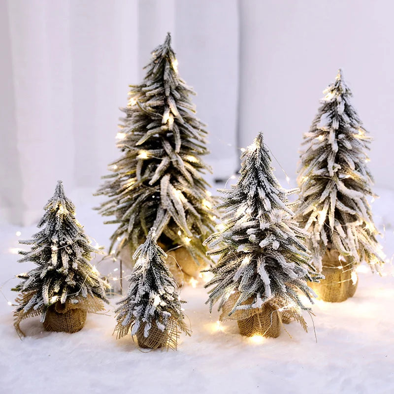 Christmas Creative Mini Snow Fir Small Christmas Tree Christmas Tree Decorations Restaurant Bar Interior Decoration Supplies