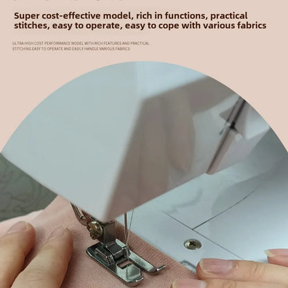 Sewing Machine, 12 Stitches Domestic Sewing Machine, Presser Foot, Overlock Machines, Electric Portable Pedal, Clothes Stitch
