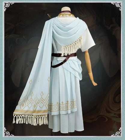 Jeu Identity Ⅴ Cosplay Eli Clark Costume Blanc Magnifique Élégant Uniforme de Combat Complet Tenue de Jeu de Rôle pour Hommes Fête Thématique