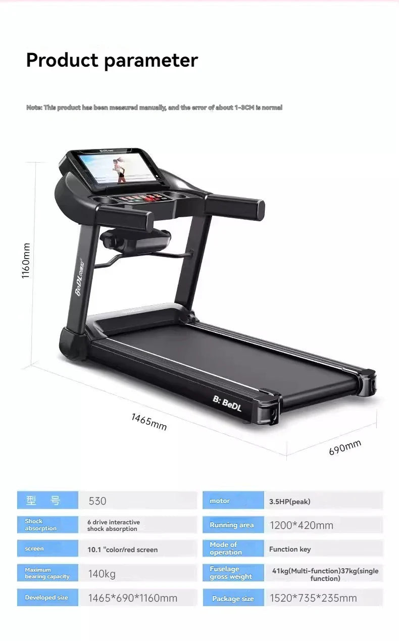 Tapis de course pliable multifonctionnel, mini tapis de course à domicile, équipement d'exercice intérieur, maison pliante de gym, 220V