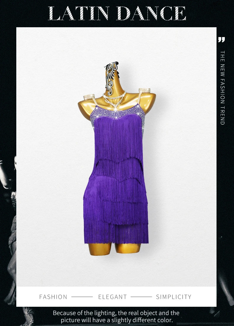 Robes de danse latine à franges, Costume de compétition Sexy pour femmes, vêtements d'entraînement pour salle de bal, Costume grande taille pour filles, Performance de Cabaret, 2026