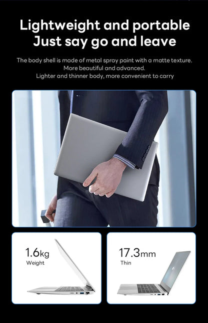 BYONE 15.6 Inch IPS Screen Laptop 8GB RAM Intel 11th N5095 Netbook Windows 11 Pro Gaming Office Notebook Business Pc Portable
