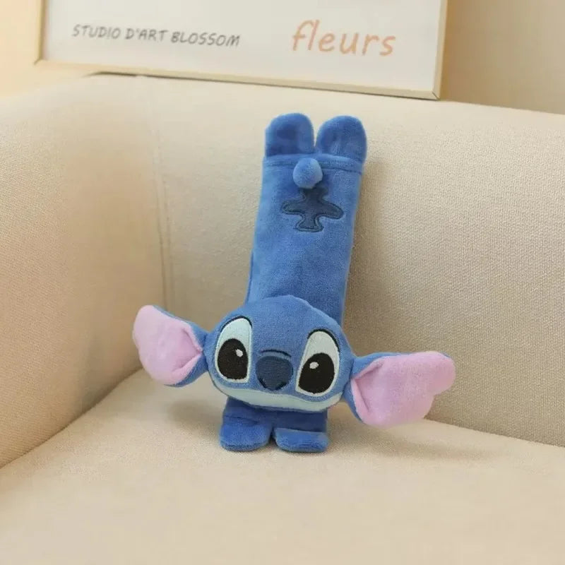 Stitch Seat Belt Protective Cover Cute Cartoon Soft Plush Car Shoulder Belt Fashion Car Inside Decoration Doll BIrthday Gifts