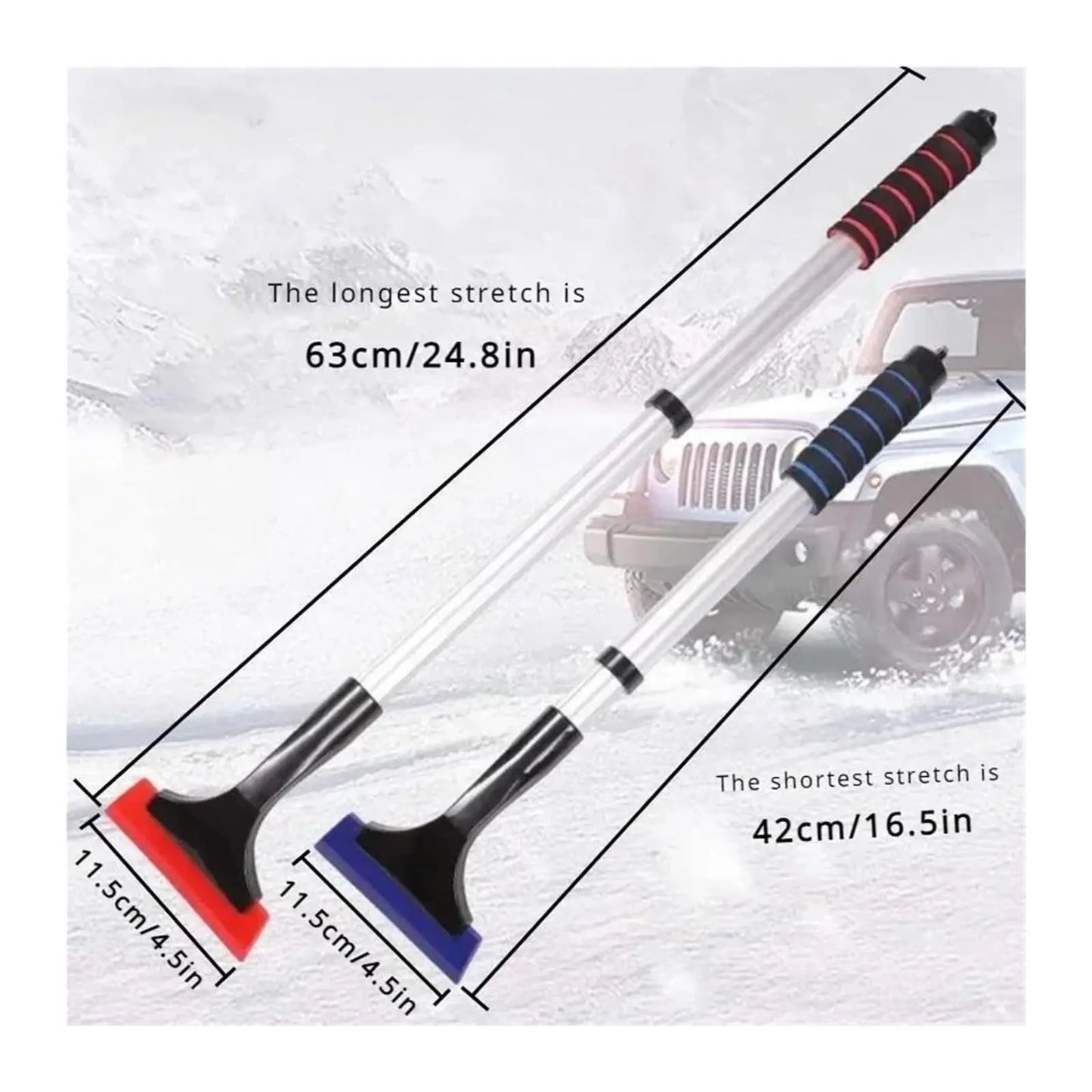 Grattoir à glace pour pare-brise de voiture, dégivrage de vitres automobiles d'hiver, pelle à neige de voiture, outil de nettoyage et de grattage