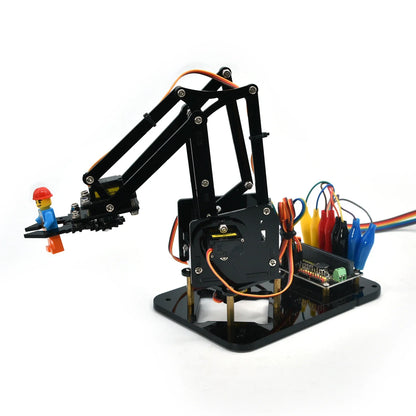 Keyestudio – Kit de bras de Robot Microbit 4DOF, pour BBC Micro:bit Stem, Kit éducatif avec programmation MakeCode/Python, 14 + adolescents