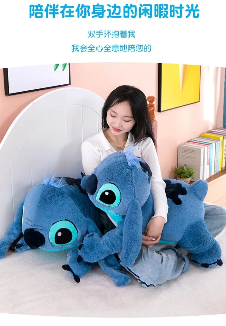 Peluche Stitchou de 100 cm, grande taille, oreiller long, jouet pour fille, jambes serrées, cadeau d'anniversaire pour enfant