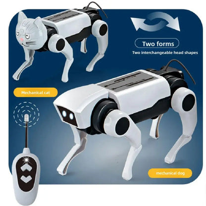Robot RC télécommandé pour enfants, bricolage, modèle d'assemblage, ensemble électrique, jouet mécanique pour chien, jouets d'enseignement scientifique pour garçons, cadeau pour enfants