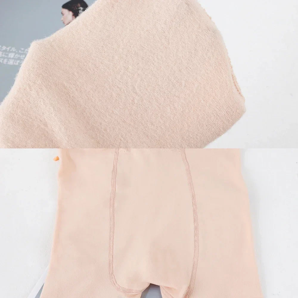 Leggings d'hiver femmes épais velours chaud Leggings femmes Stretch taille haute prévenir le froid Super chaud pantalon