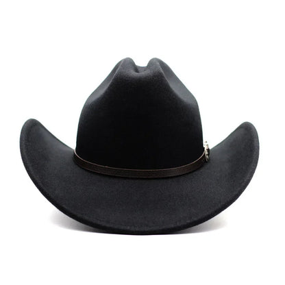 Chapeau de cowboy occidental vintage pour hommes, casquette de jazz de cowgirl avec cloche en cuir à large bord, chapeaux de Sombrero d'église pour homme