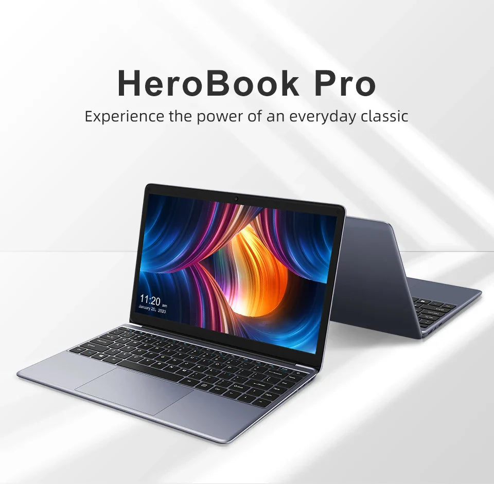 CHUWI HeroBook Pro 14.1" FHD Display Intel Celeron N4020 Dual-core 6GB RAM 128GB ROM Windows 11 Laptop with Full Size Keyboard