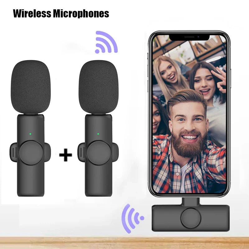 Microphone Lavalier sans fil professionnel pour iPhone iPad Android ordinateur portable enregistrement vidéo en direct entretien de jeu utilisation professionnelle