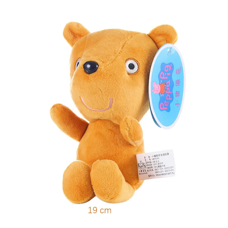 19CM Peppa Pig George Papa Maman Qualité Meilleure Vente Dessin Animé Enfant Peluche Poupée Cadeau Jouet Cochons Maison Décoration Chambre Enfant