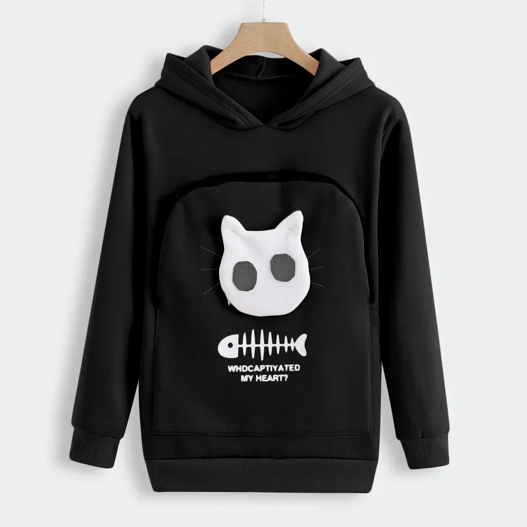 Sweatshirt Cat Lovers Hoodie Dropshipping Kangaroo Dog Pet Paw Pullovers Cuddle Pouch Sweatshirt Pocket Animal Ear Hooded Plus