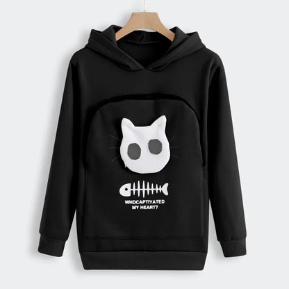 Sweatshirt Cat Lovers Hoodie Dropshipping Kangaroo Dog Pet Paw Pullovers Cuddle Pouch Sweatshirt Pocket Animal Ear Hooded Plus